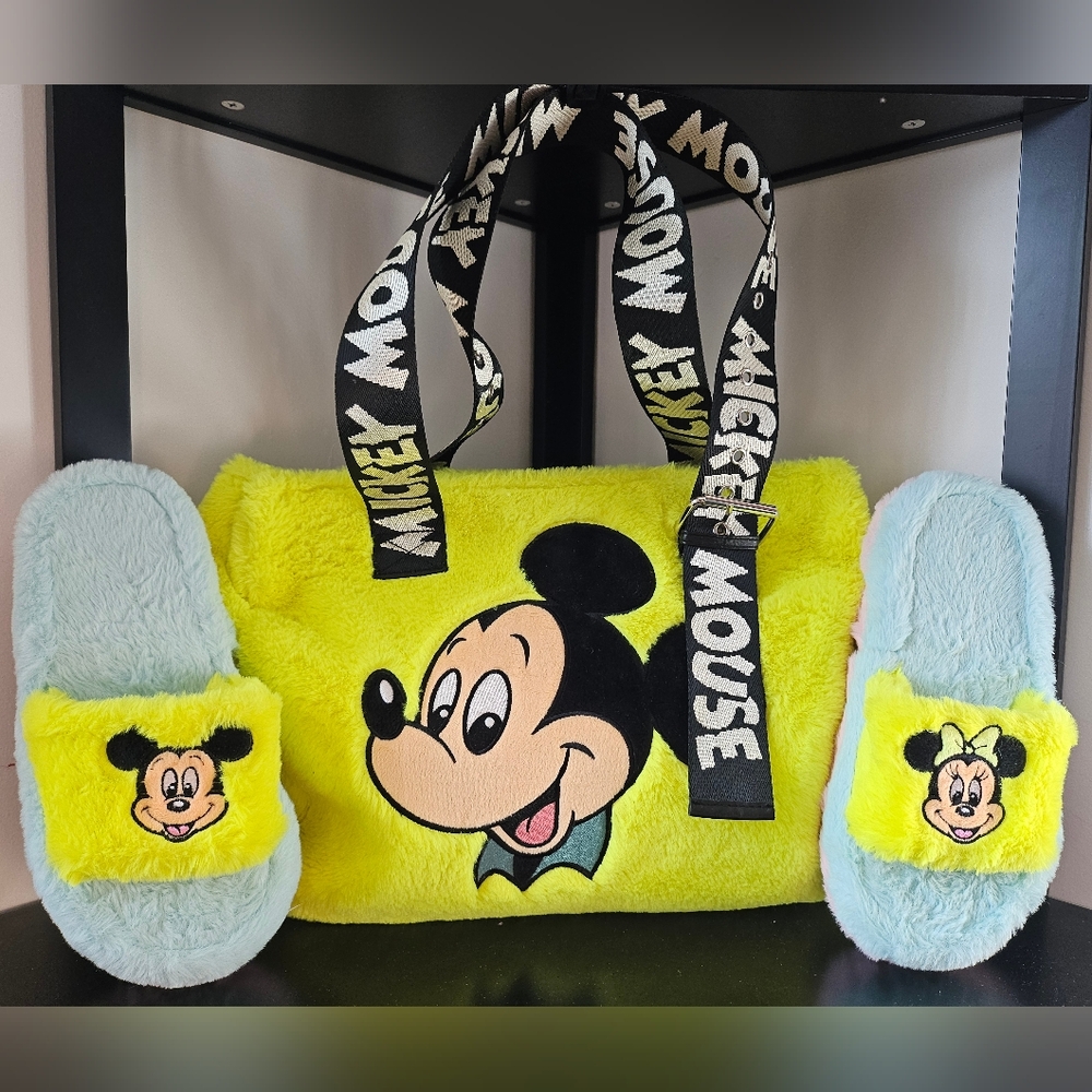 Vintage Mickey Neon Faux Fur Set